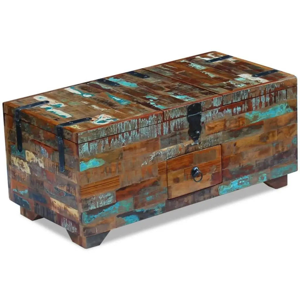 Coffee Table Box Chest Solid Reclaimed Wood 80x40x35 cm 243320