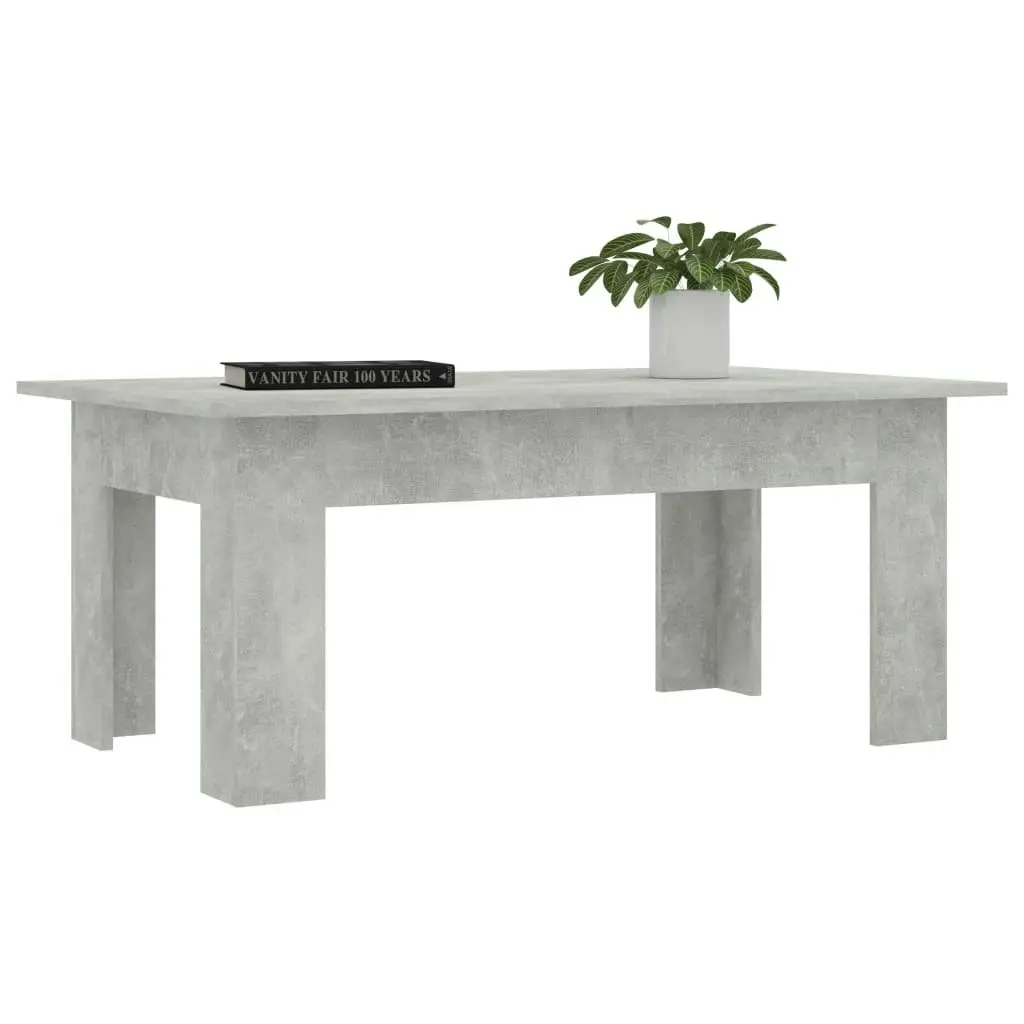 Coffee Table Concrete Grey 100x60x42 cm Engineered Wood 801183