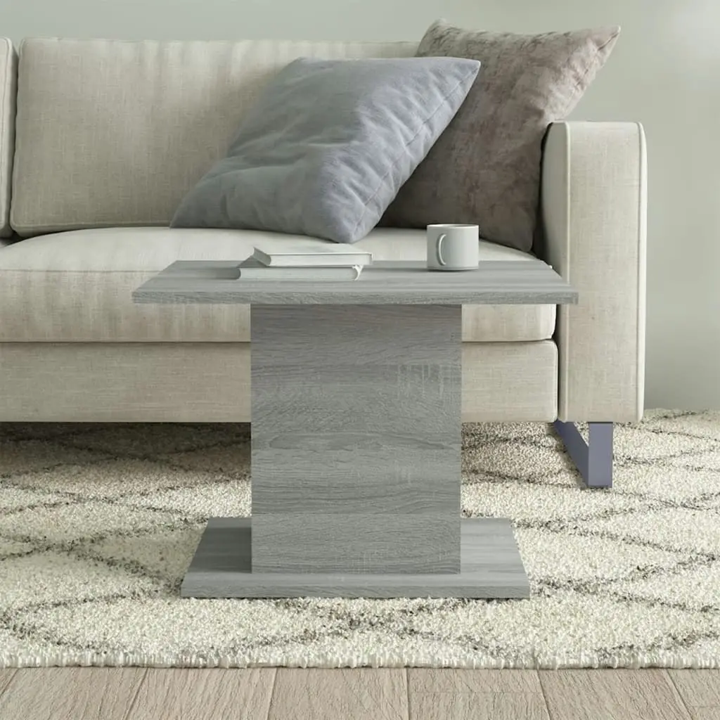 Coffee Table Grey Sonoma 55.5x55.5x40 cm Engineered Wood 813096