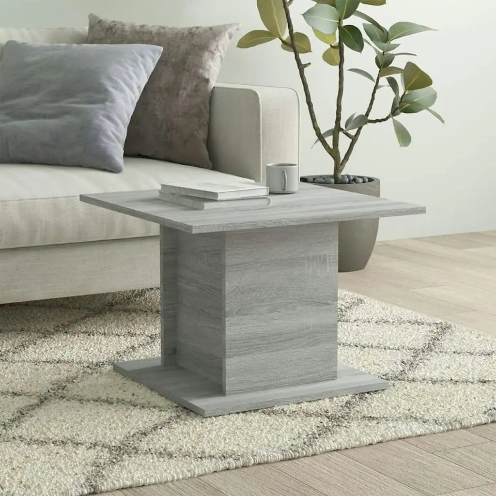 Coffee Table Grey Sonoma 55.5x55.5x40 cm Engineered Wood 813096