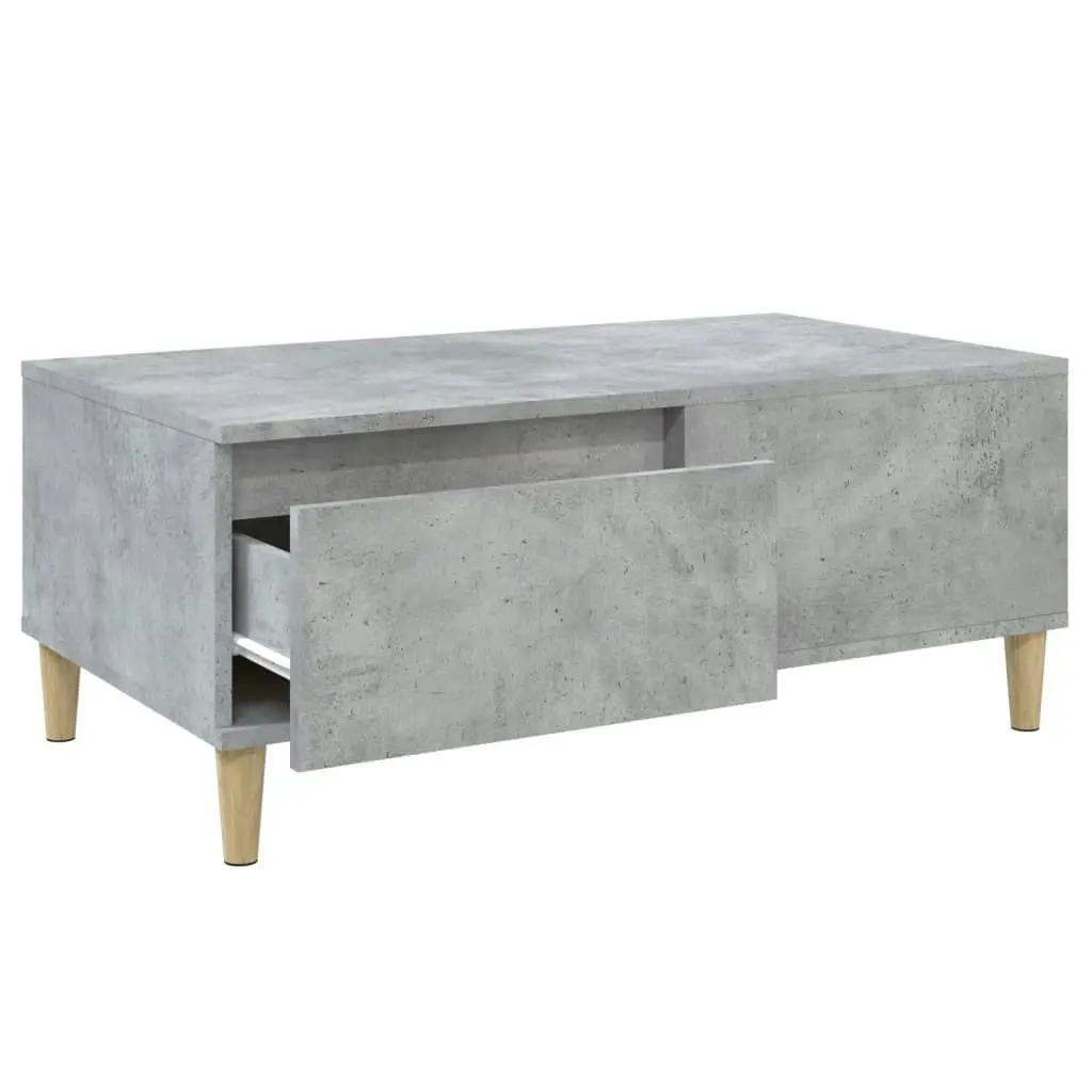 Coffee Table Concrete Grey 90x50x36.5 cm Engineered Wood 821112