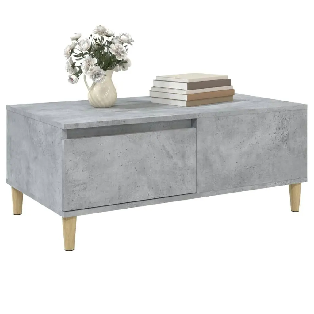 Coffee Table Concrete Grey 90x50x36.5 cm Engineered Wood 821112