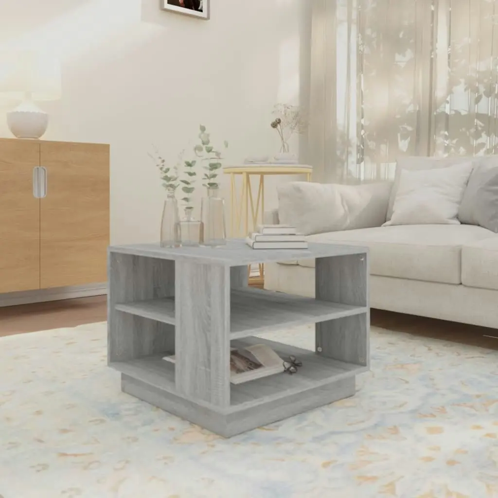 Coffee Table Grey Sonoma 55x55x43 cm Engineered Wood 813087