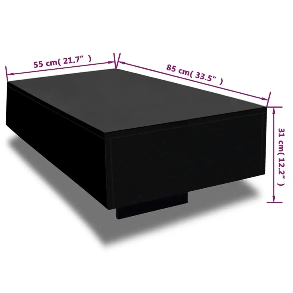 Coffee Table High Gloss Black 244024