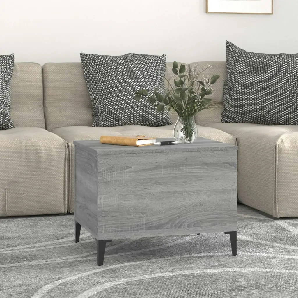 Coffee Table Grey Sonoma 60x44.5x45 cm Engineered Wood 819578