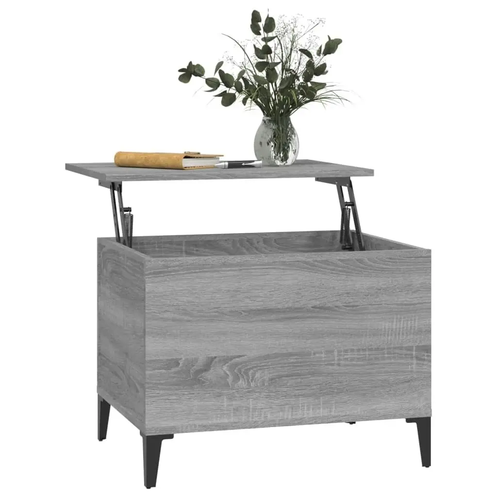 Coffee Table Grey Sonoma 60x44.5x45 cm Engineered Wood 819578