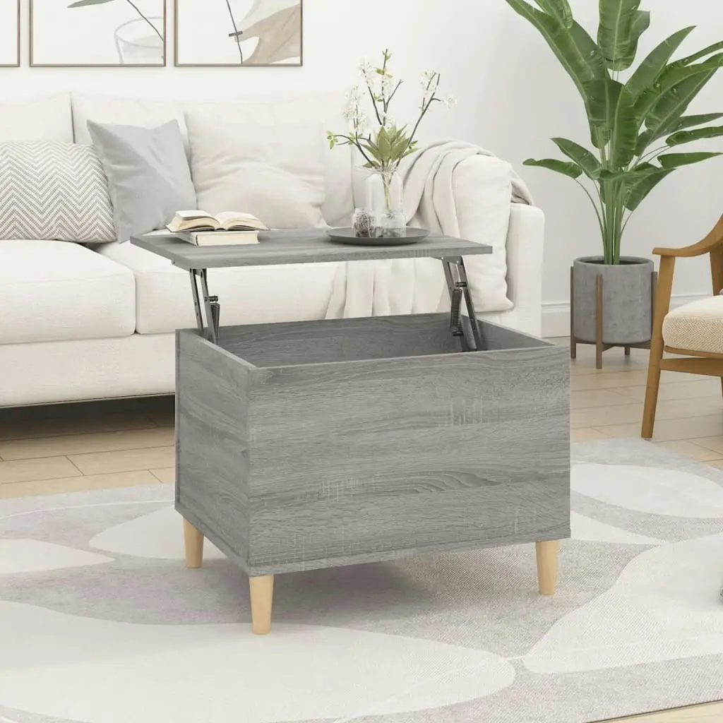 Coffee Table Grey Sonoma 60x44.5x45 cm Engineered Wood 819570