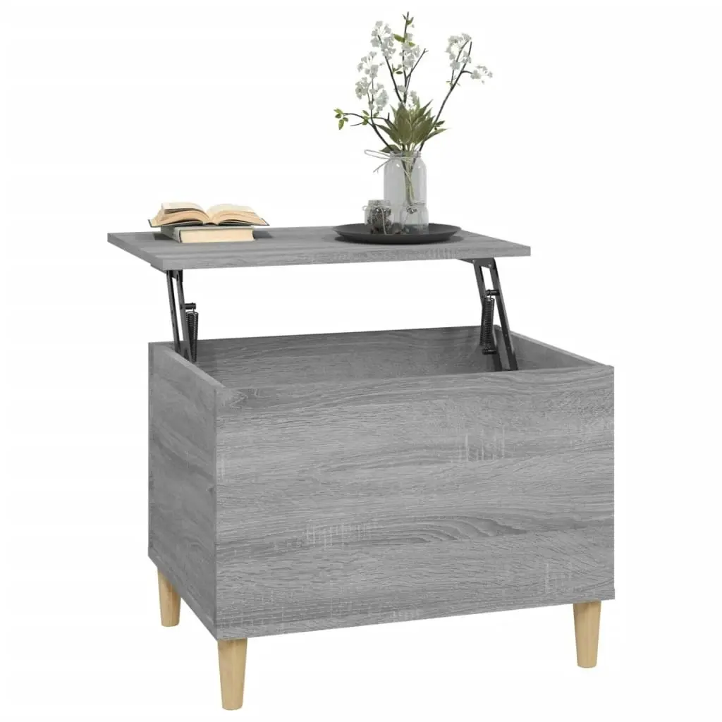 Coffee Table Grey Sonoma 60x44.5x45 cm Engineered Wood 819570