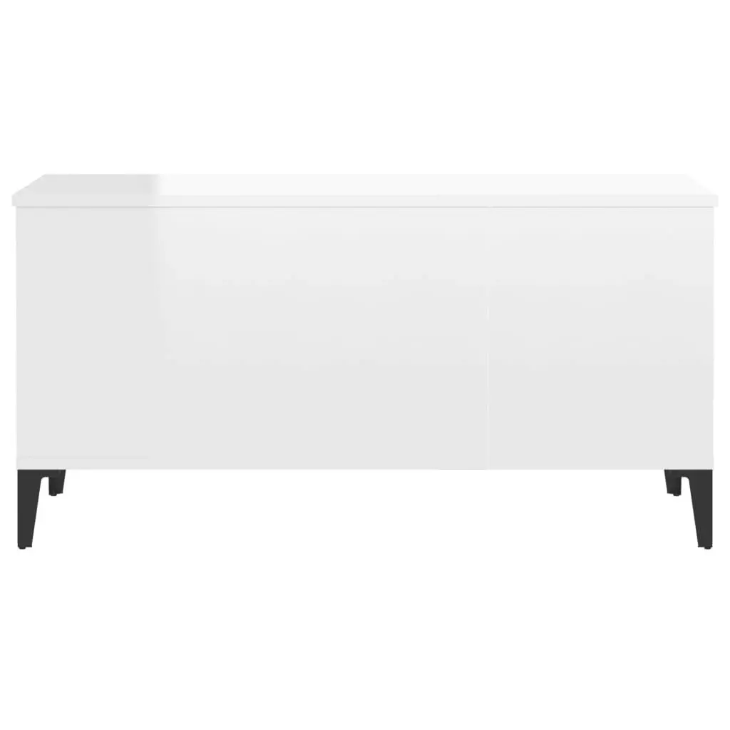 Coffee Table High Gloss White 90x44.5x45 cm Engineered Wood 819590