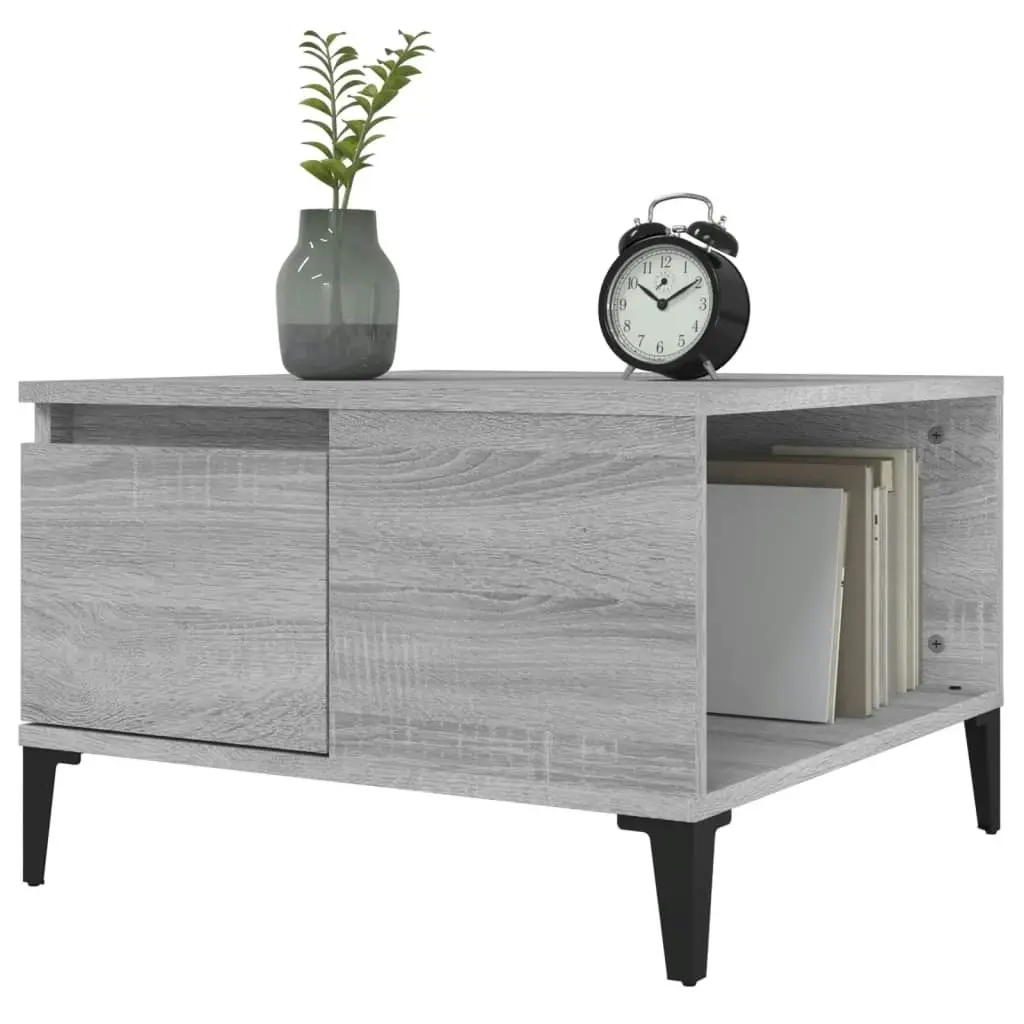 Coffee Table Grey Sonoma 55x55x36.5 cm Engineered Wood 821090