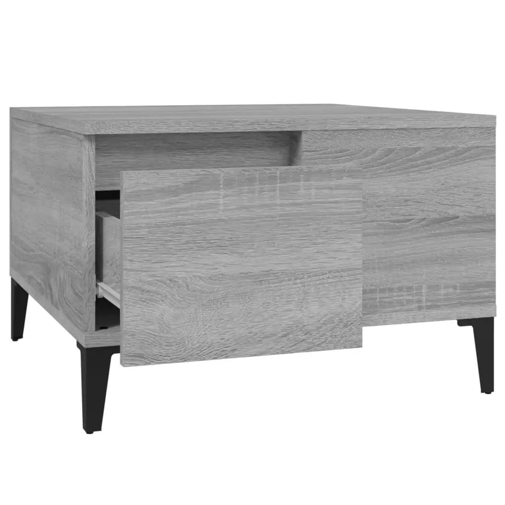 Coffee Table Grey Sonoma 55x55x36.5 cm Engineered Wood 821090