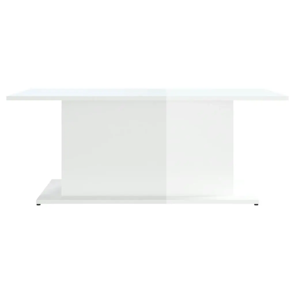 Coffee Table High Gloss White 102x55.5x40 cm Engineered Wood 810313