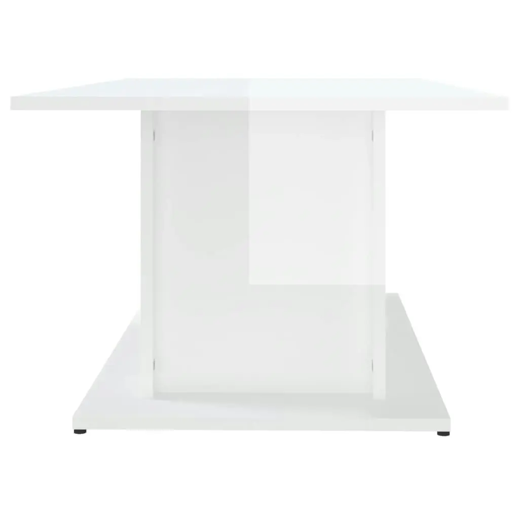 Coffee Table High Gloss White 102x55.5x40 cm Engineered Wood 810313