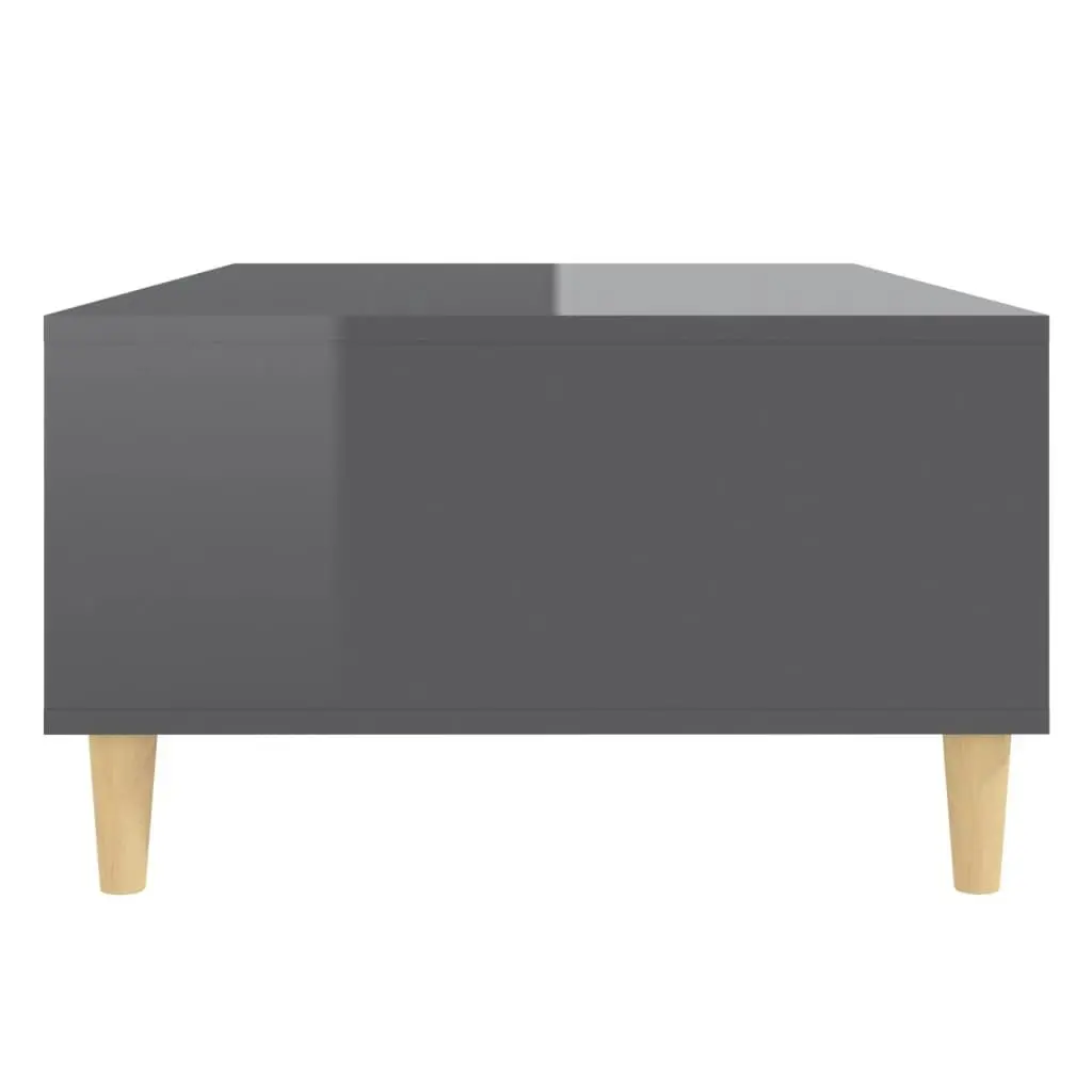 Coffee Table High Gloss Grey 103.5x60x35 cm Engineered Wood 806021