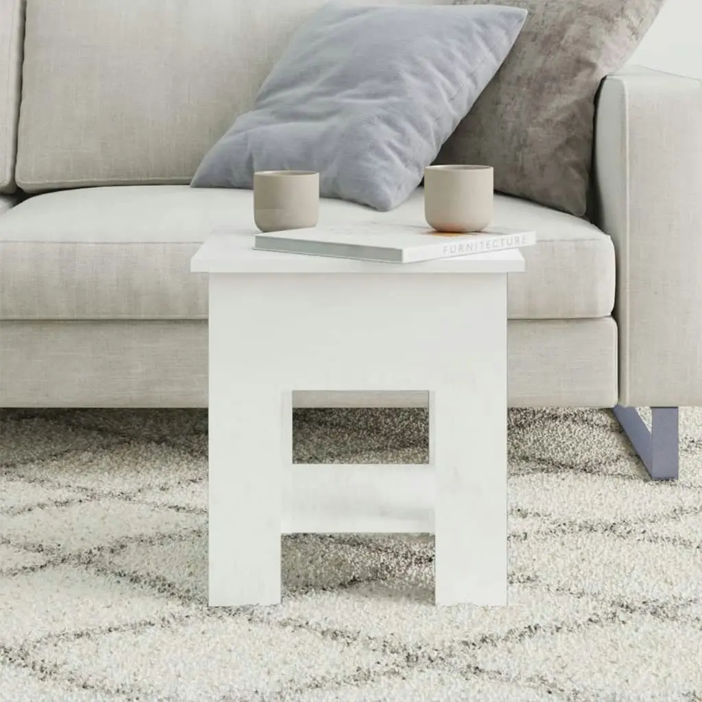 Coffee Table High Gloss White 40x40x42 cm Engineered Wood 810277