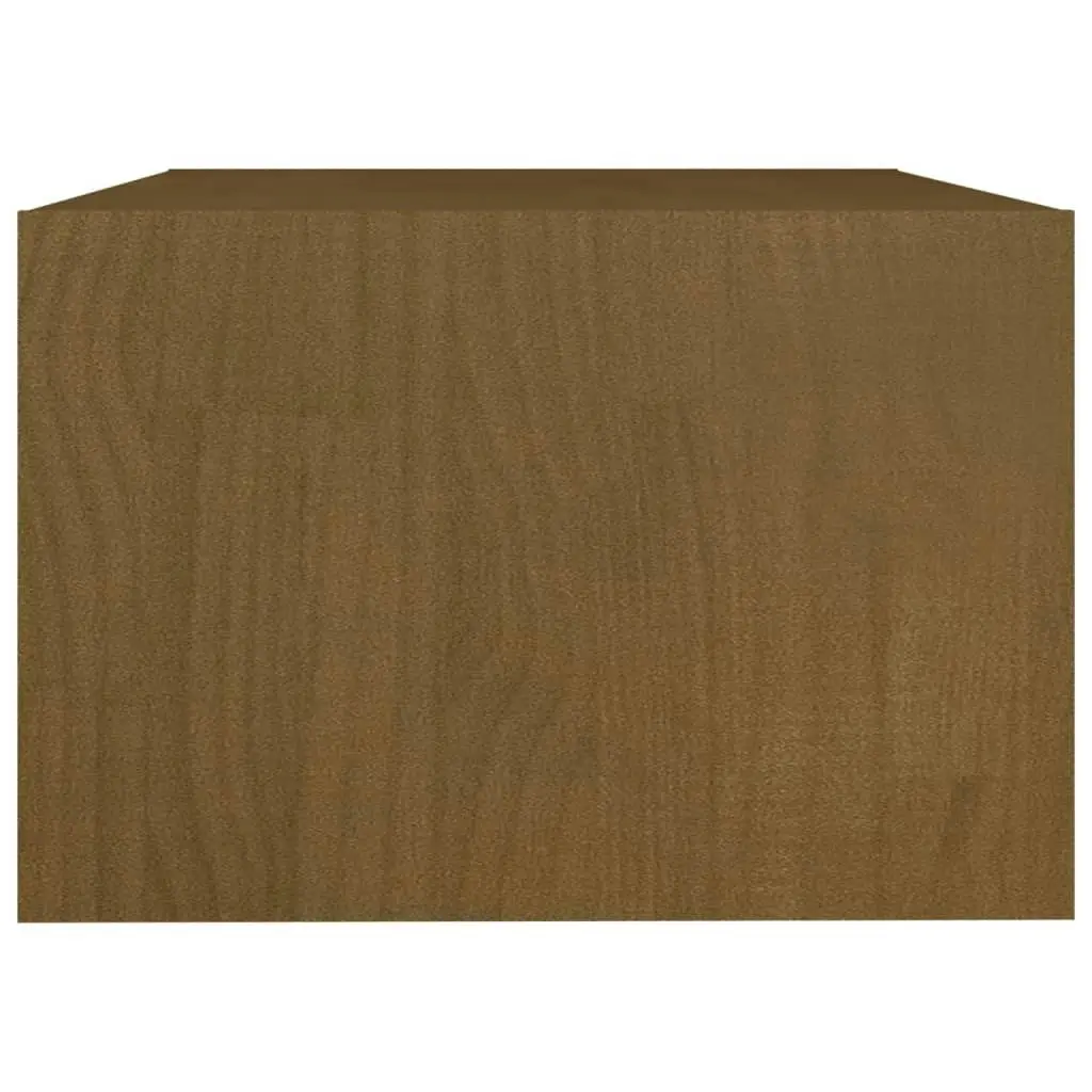 Coffee Table Honey Brown 75x50x33.5 cm Solid Pinewood 809909