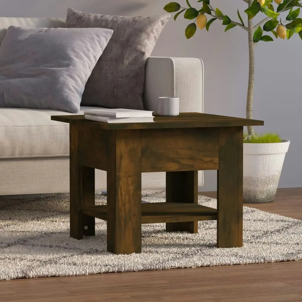 Coffee Table Smoked Oak 55x55x42 cm Engineered Wood 813077