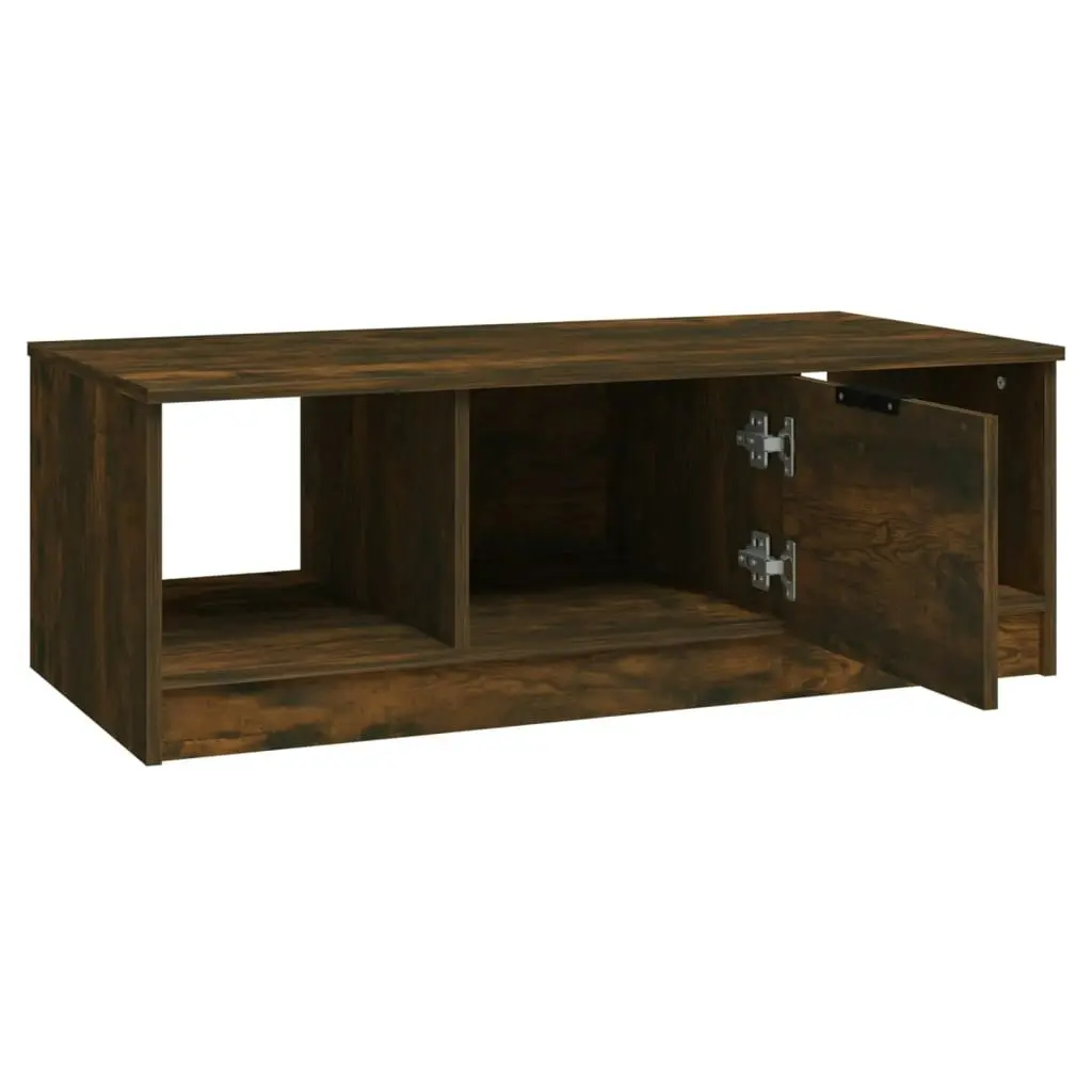 Coffee Table Smoked Oak 102x50x36 cm Engineered Wood 817078