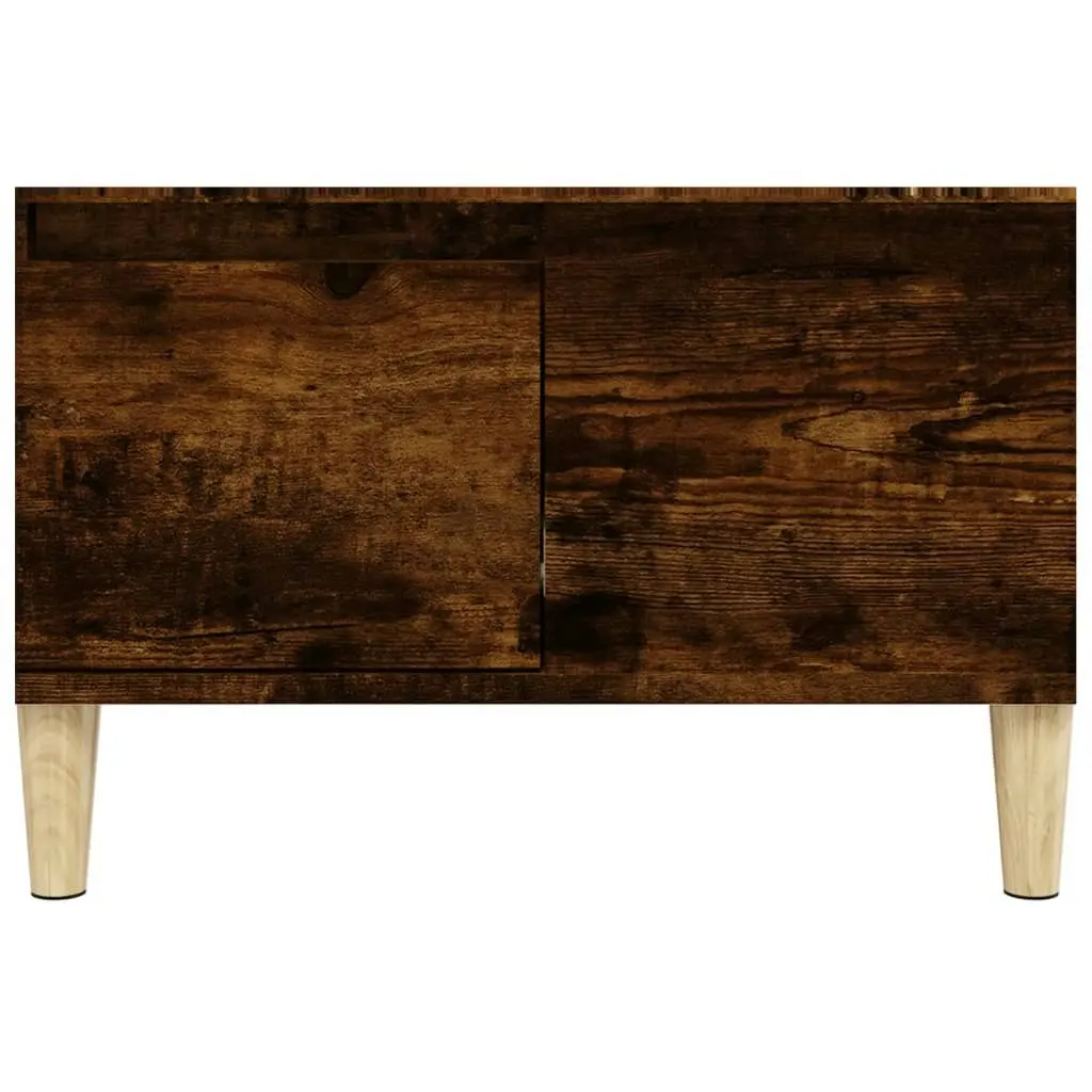 Coffee Table Smoked Oak 55x55x36.5 cm Engineered Wood 821081