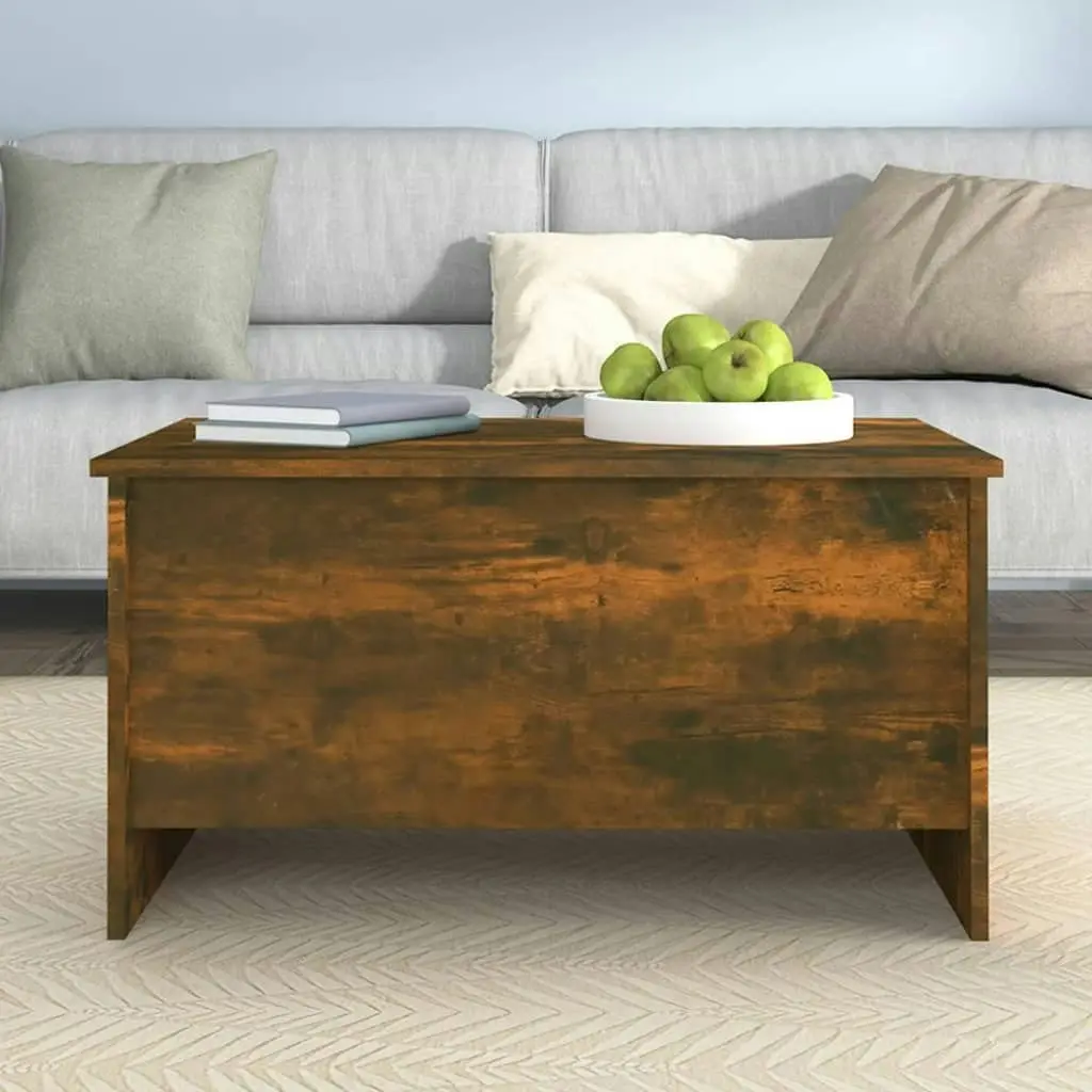 Coffee Table Smoked Oak 80x55.5x41.5 cm Engineered Wood 819269