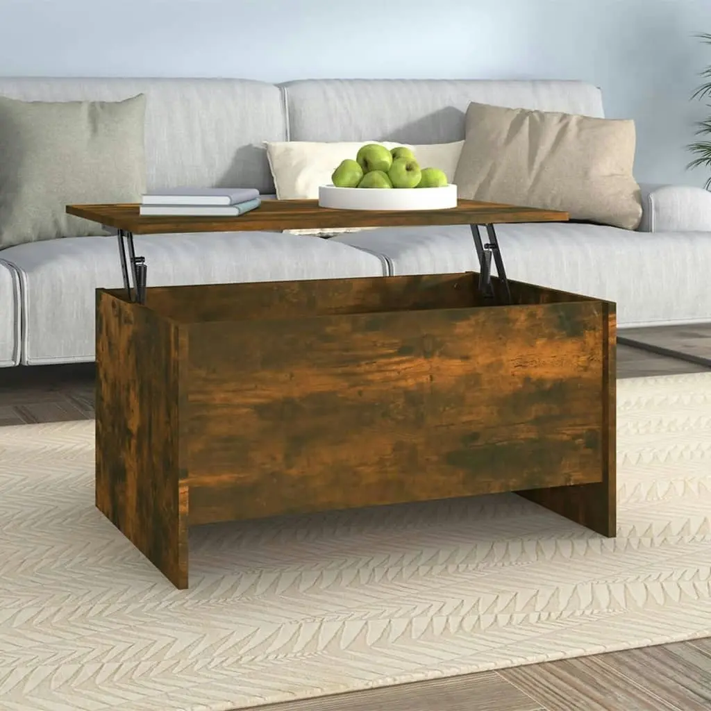 Coffee Table Smoked Oak 80x55.5x41.5 cm Engineered Wood 819269