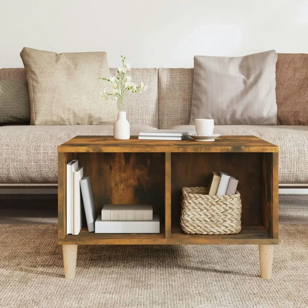 Coffee Table Smoked Oak 60x50x36.5 cm Engineered Wood 821033