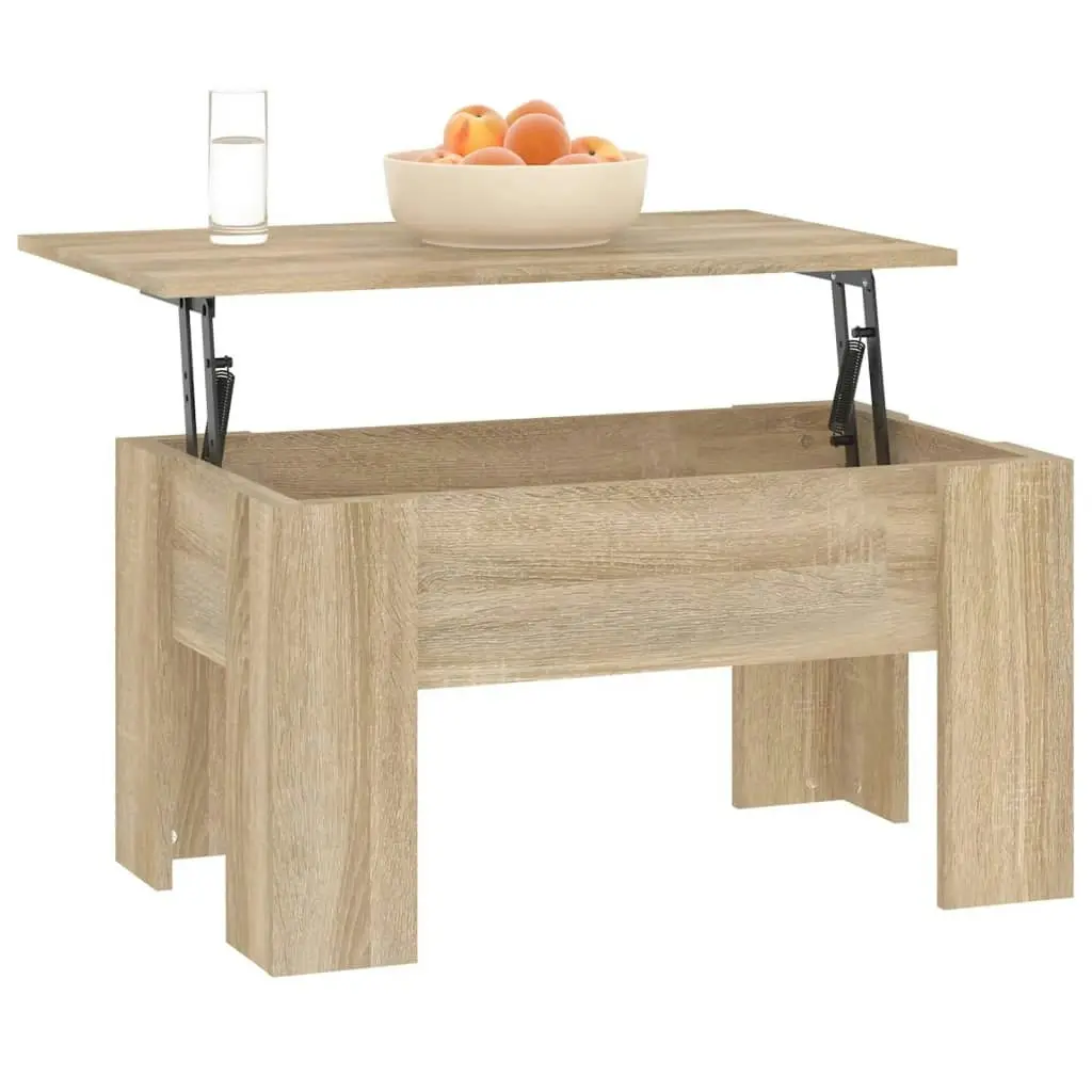 Coffee Table Sonoma Oak 79x49x41 cm Engineered Wood 809695