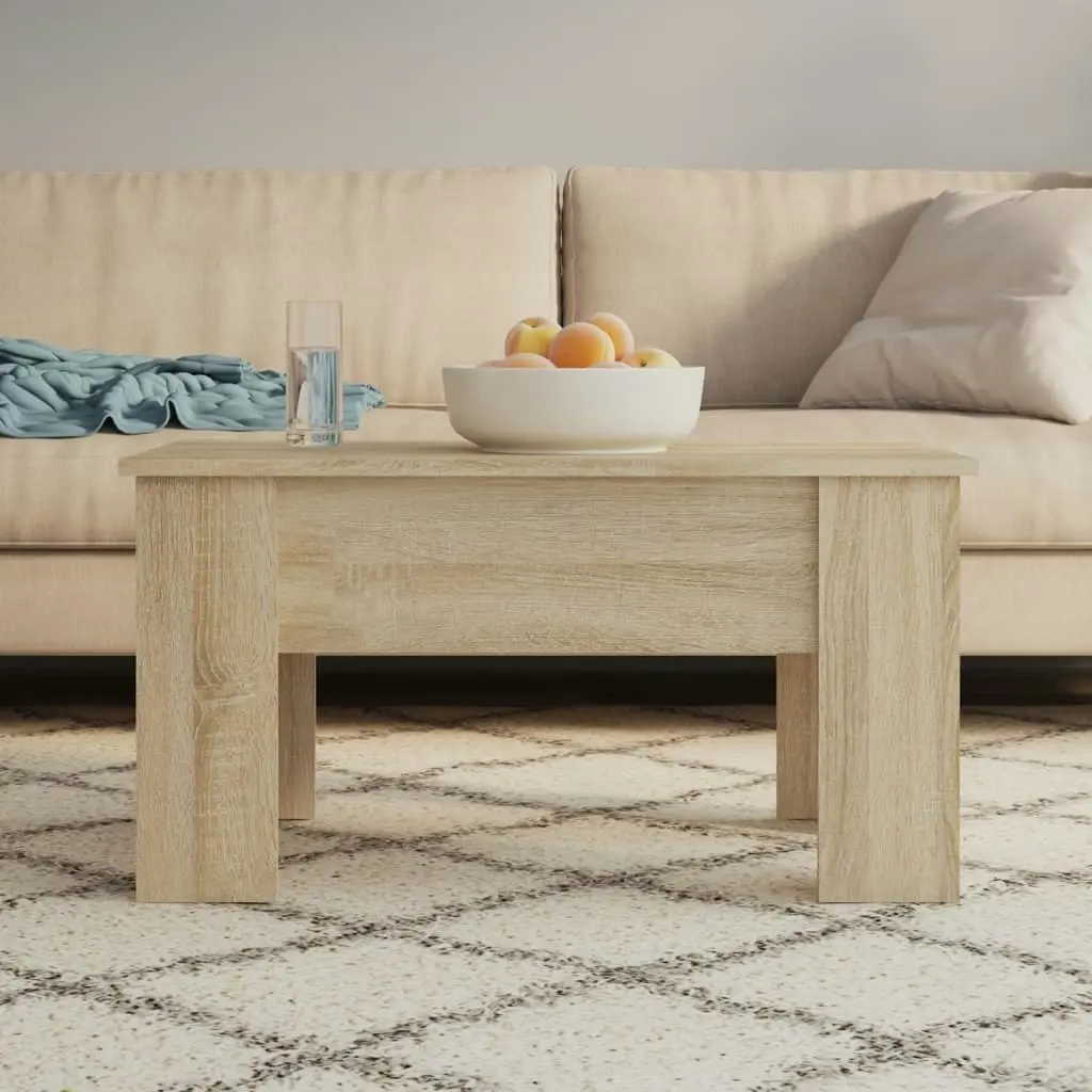 Coffee Table Sonoma Oak 79x49x41 cm Engineered Wood 809695