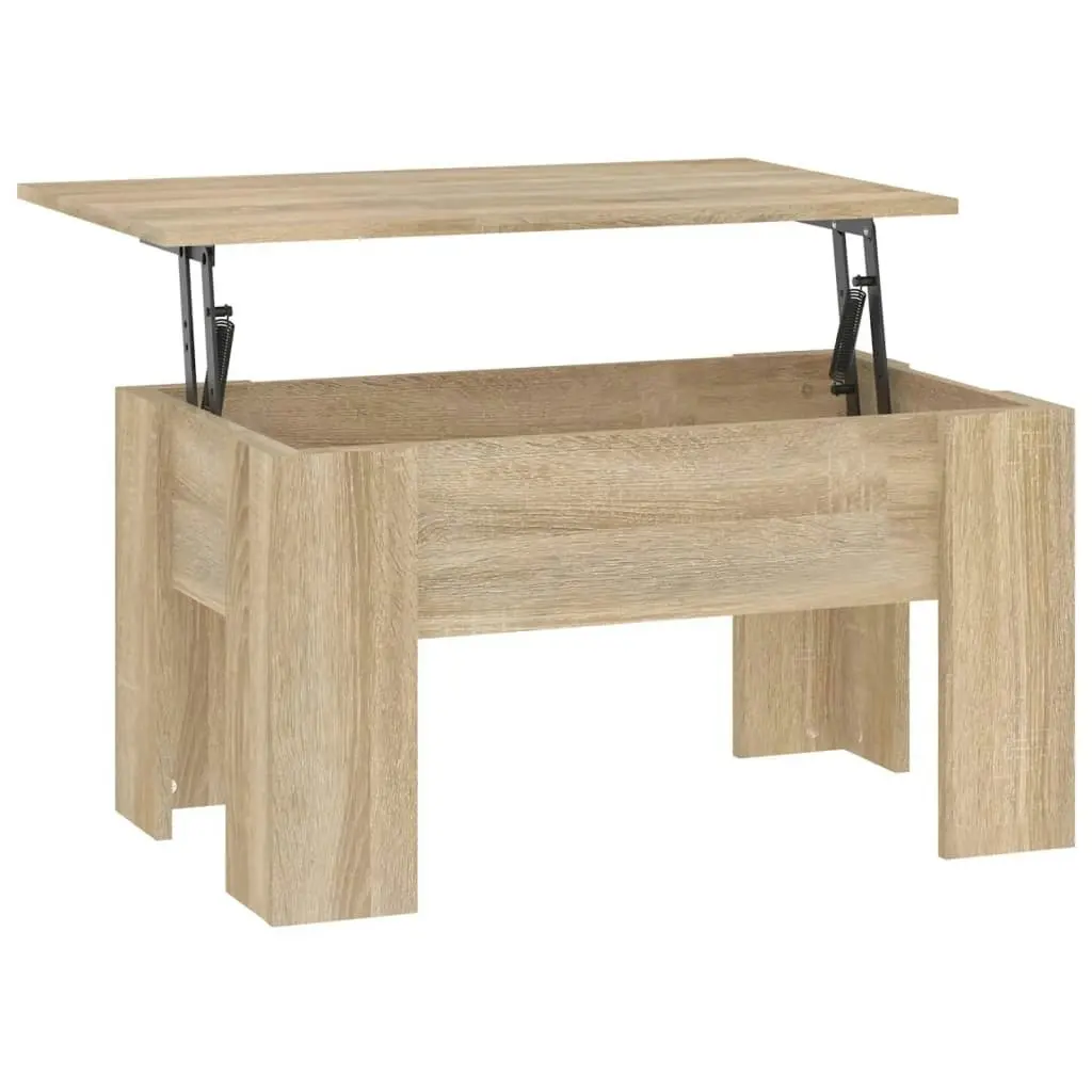 Coffee Table Sonoma Oak 79x49x41 cm Engineered Wood 809695