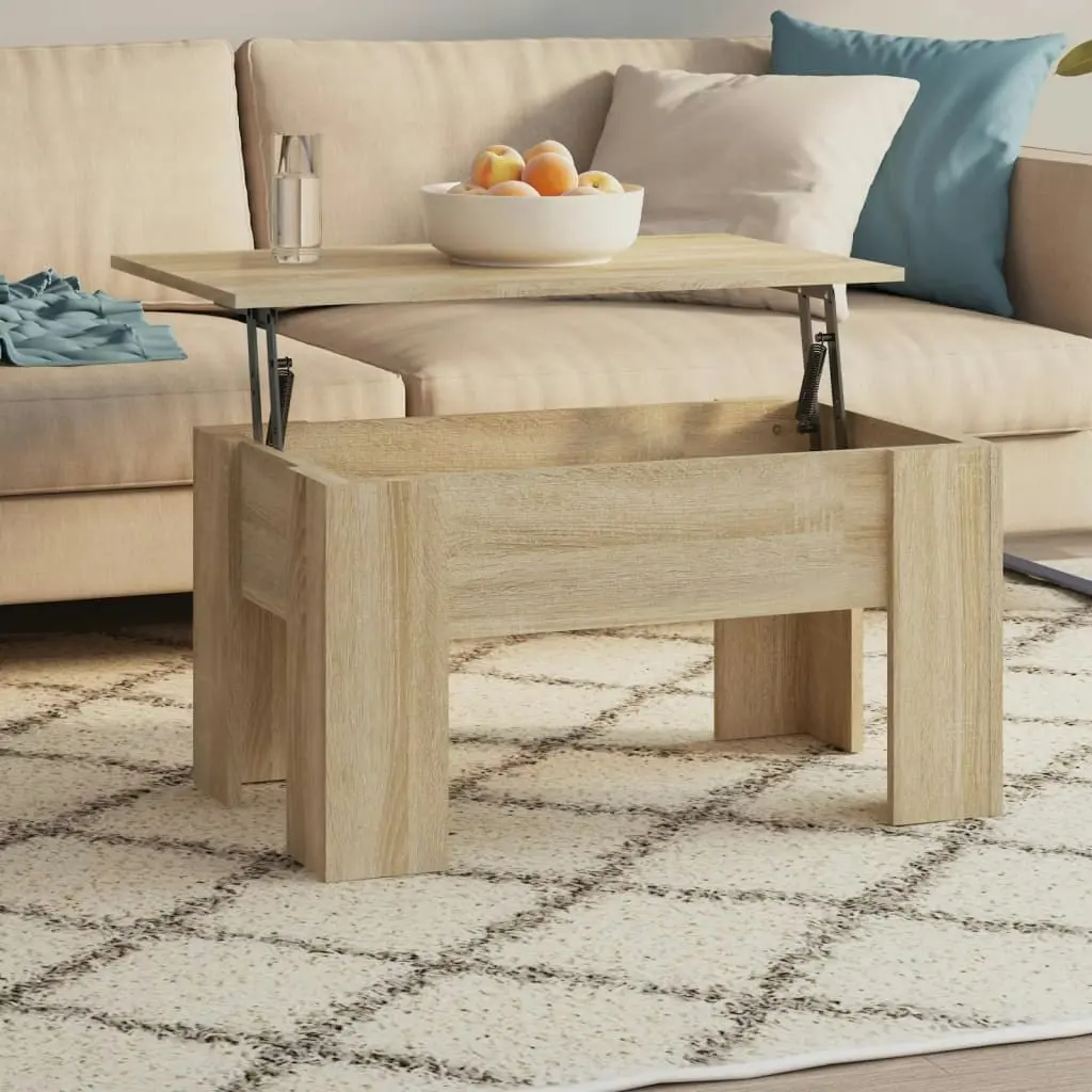 Coffee Table Sonoma Oak 79x49x41 cm Engineered Wood 809695