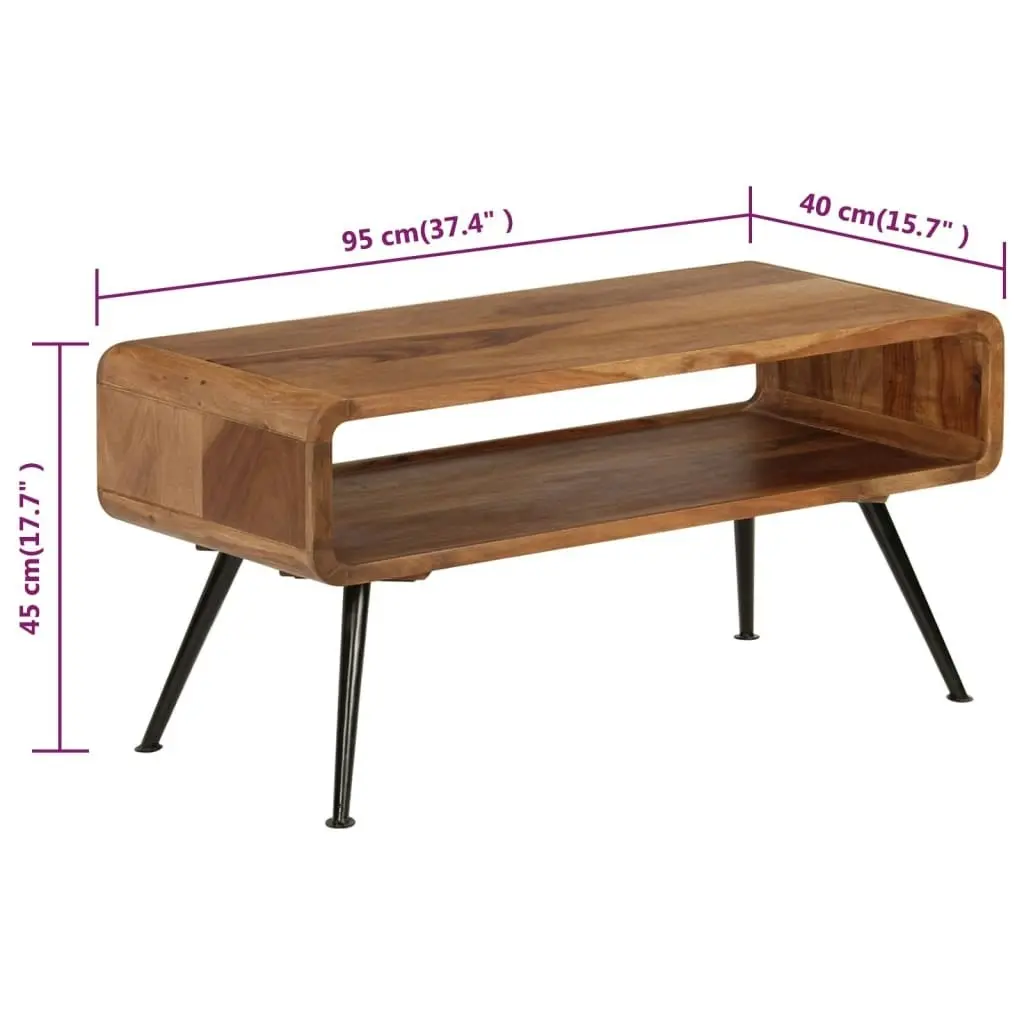 Coffee Table Solid Sheesham Wood 95x40x45 cm 246249