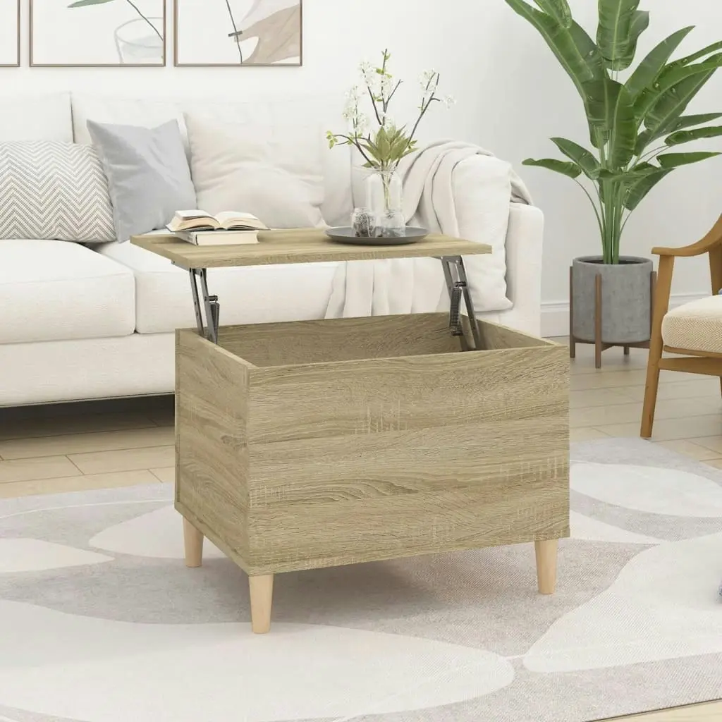 Coffee Table Sonoma Oak 60x44.5x45 cm Engineered Wood 819567