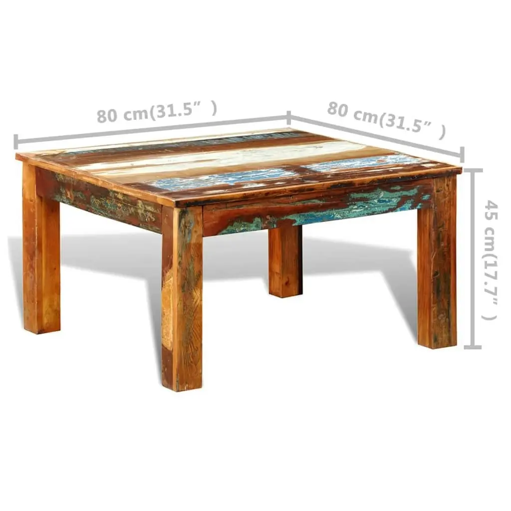 Coffee Table Square Reclaimed Wood 240959