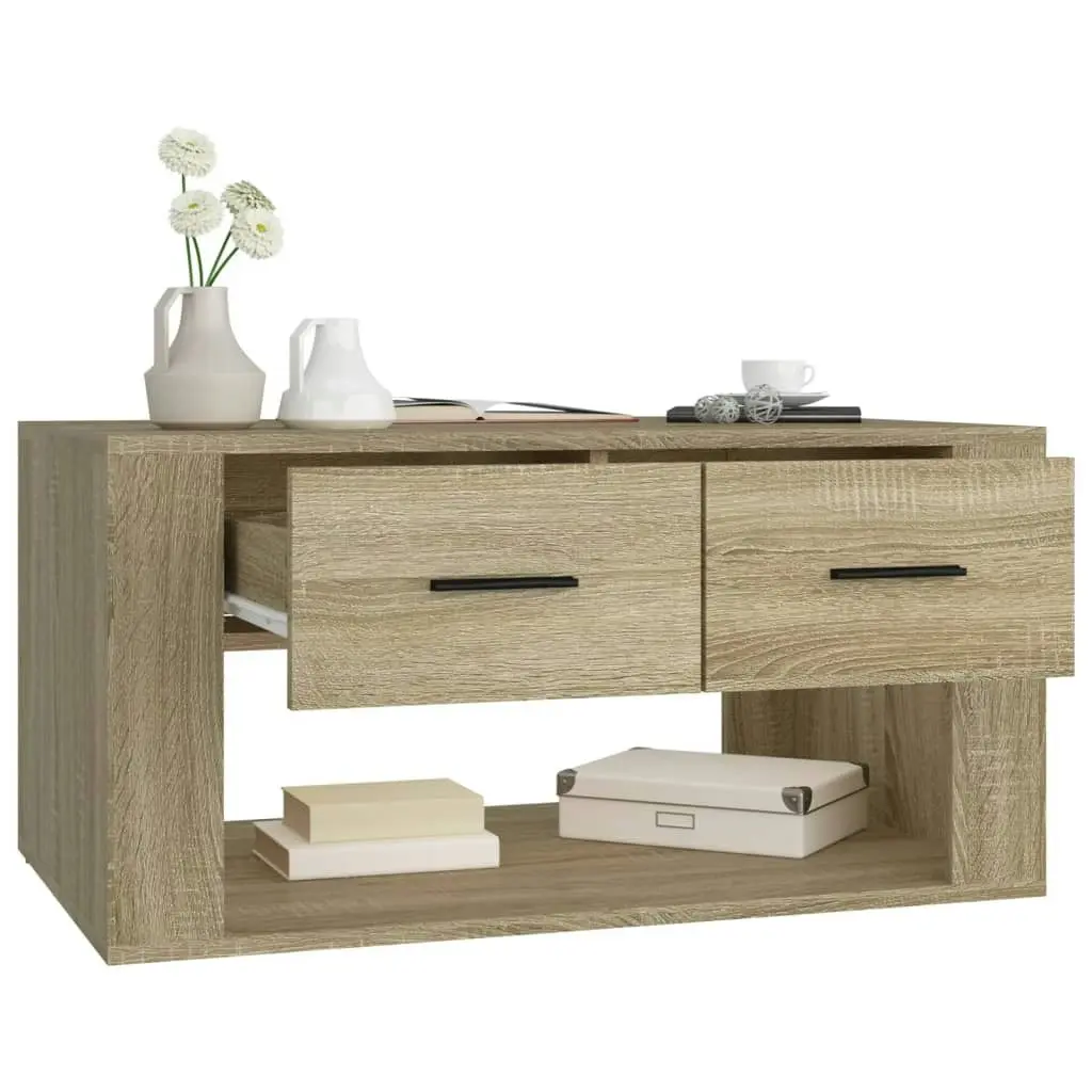 Coffee Table Sonoma Oak 80x50x40 cm Engineered Wood 816531