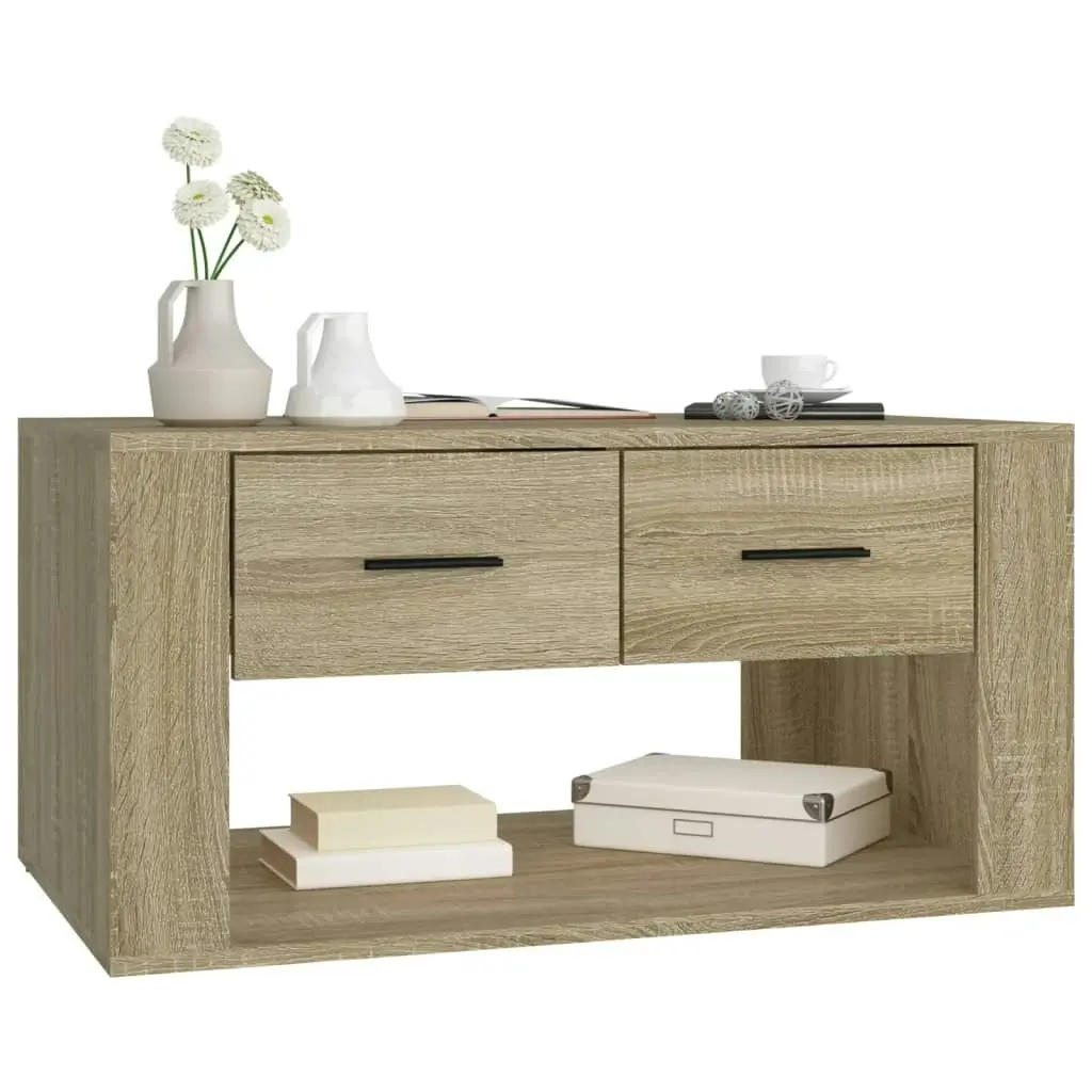 Coffee Table Sonoma Oak 80x50x40 cm Engineered Wood 816531