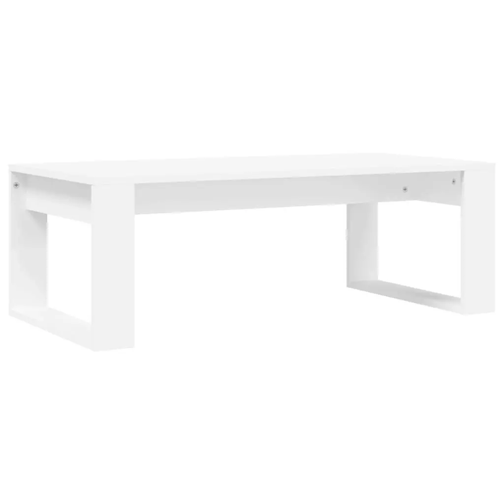 Coffee Table White 102x50x35 cm Engineered Wood 823358