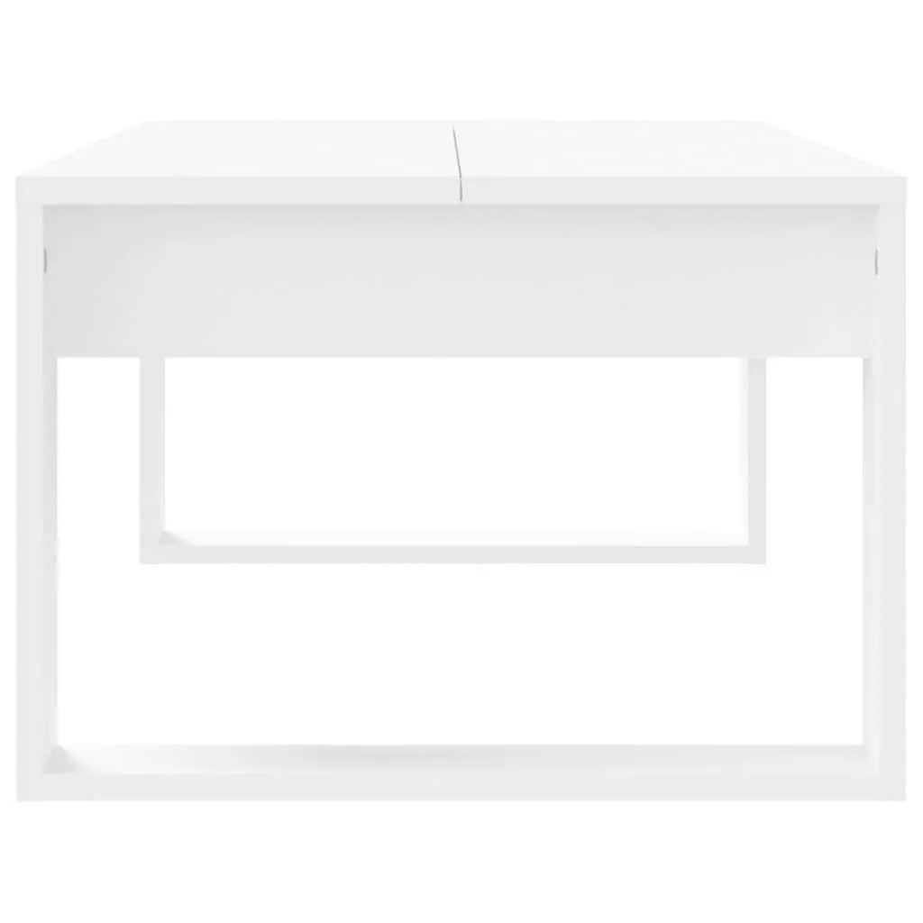 Coffee Table White 102x50x35 cm Engineered Wood 823358