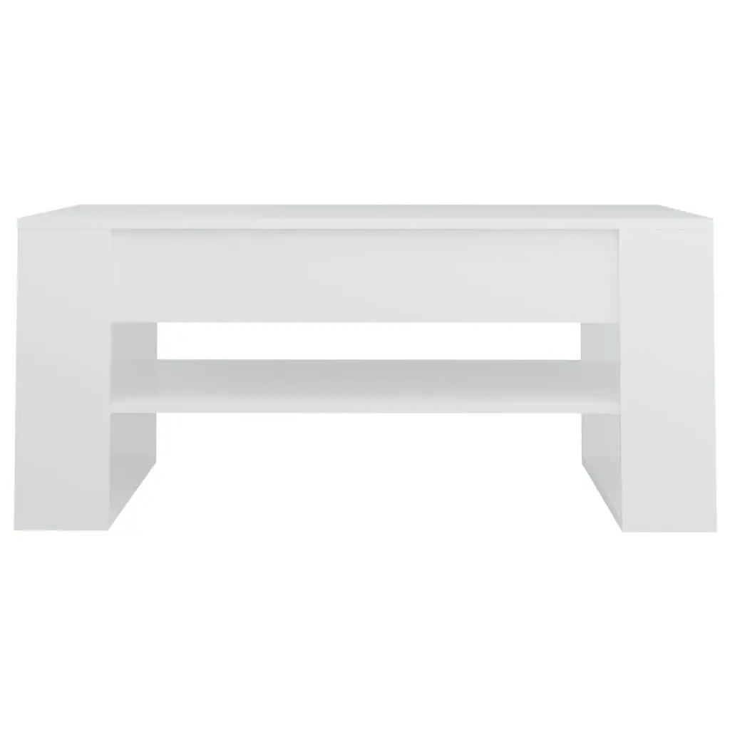 Coffee Table White 102x55x45 cm Engineered Wood 810899