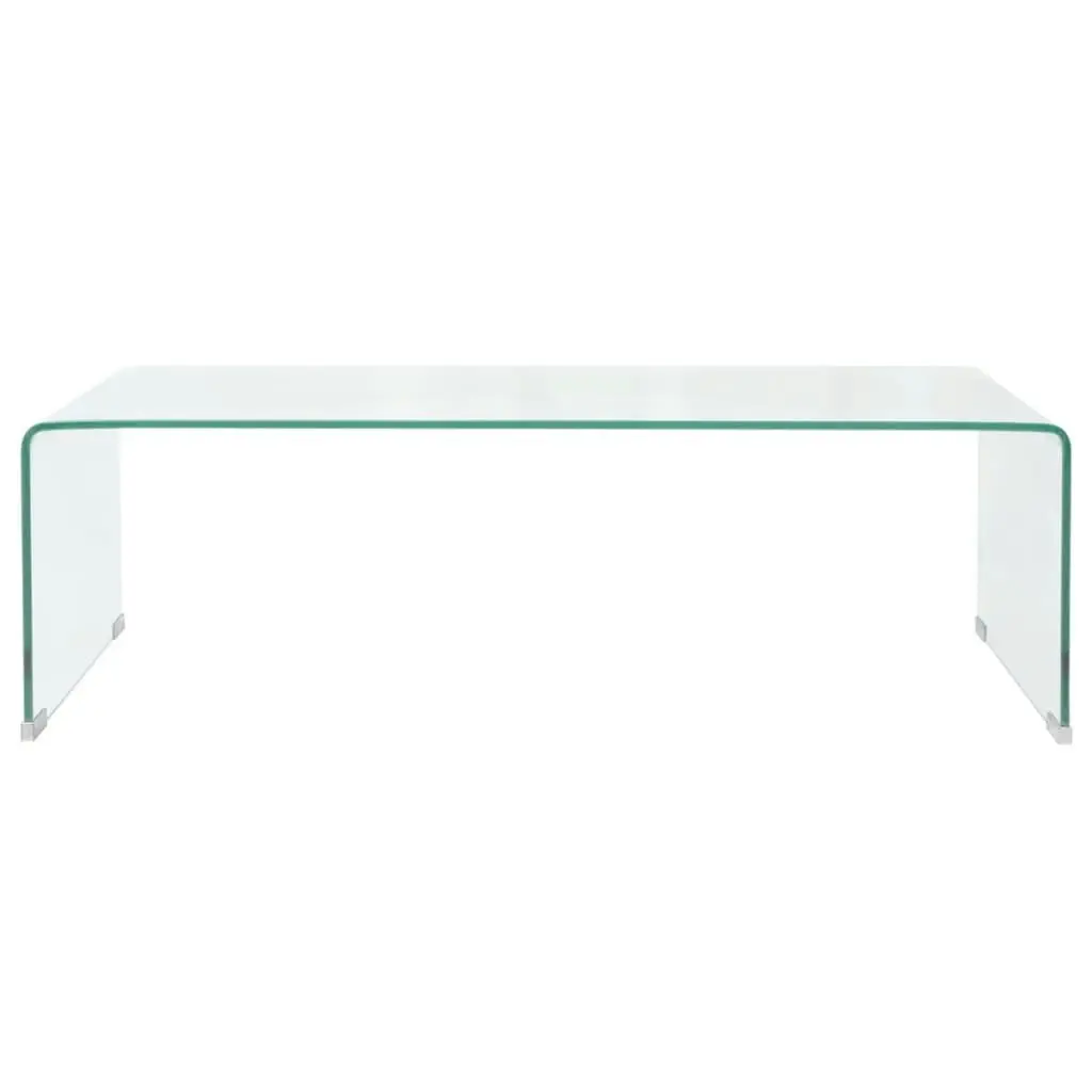 Coffee Table Tempered Glass 98x45x30 cm Clear 244189