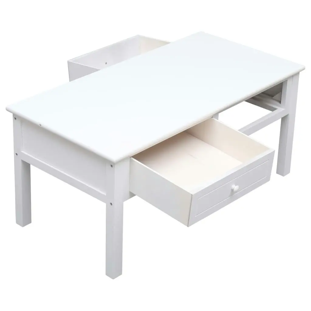 Coffee Table White 100x50x45 cm Wood 284137