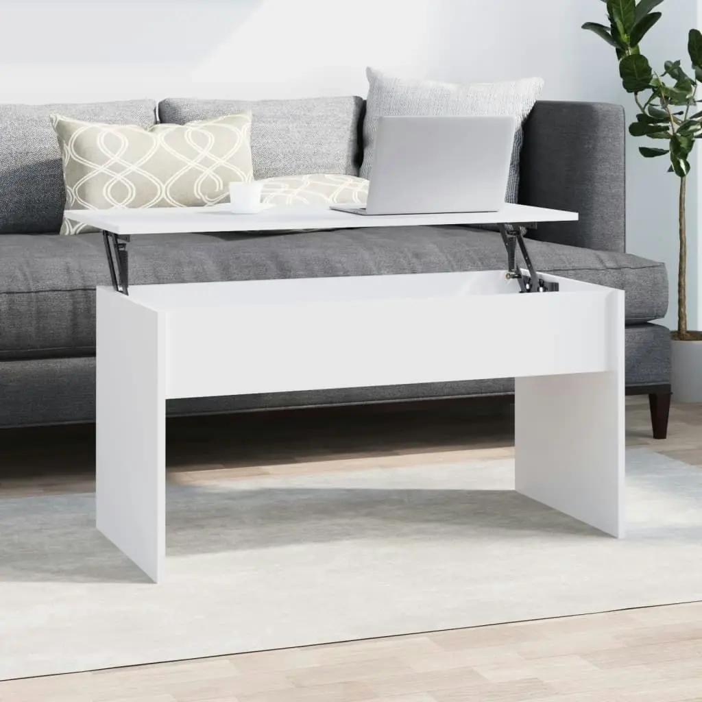 Coffee Table White 102x50.5x52.5 cm Engineered Wood 809629