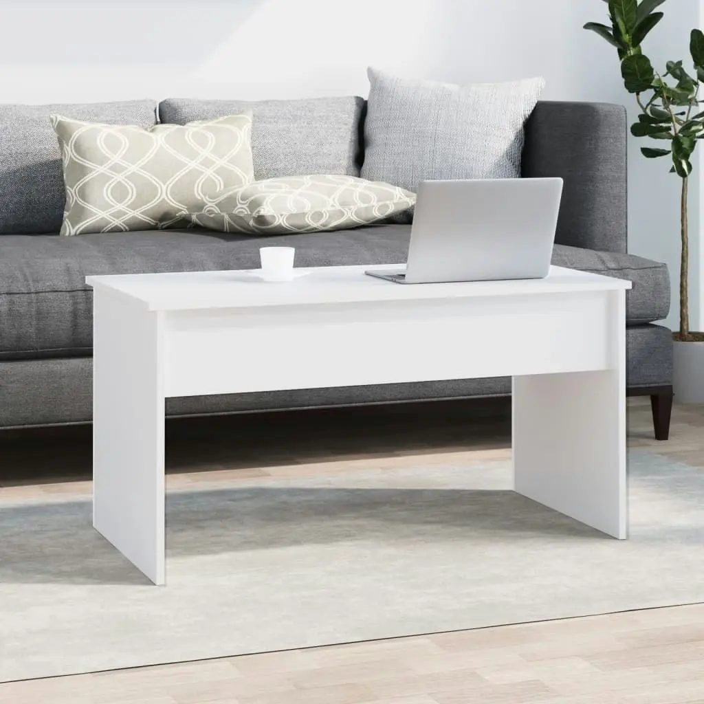 Coffee Table White 102x50.5x52.5 cm Engineered Wood 809629