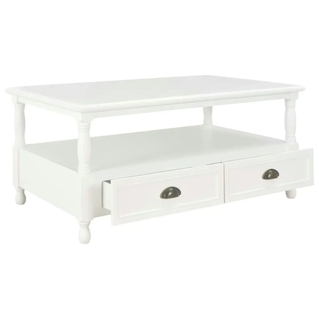 Coffee Table White 100x55x45 cm Wood 249899