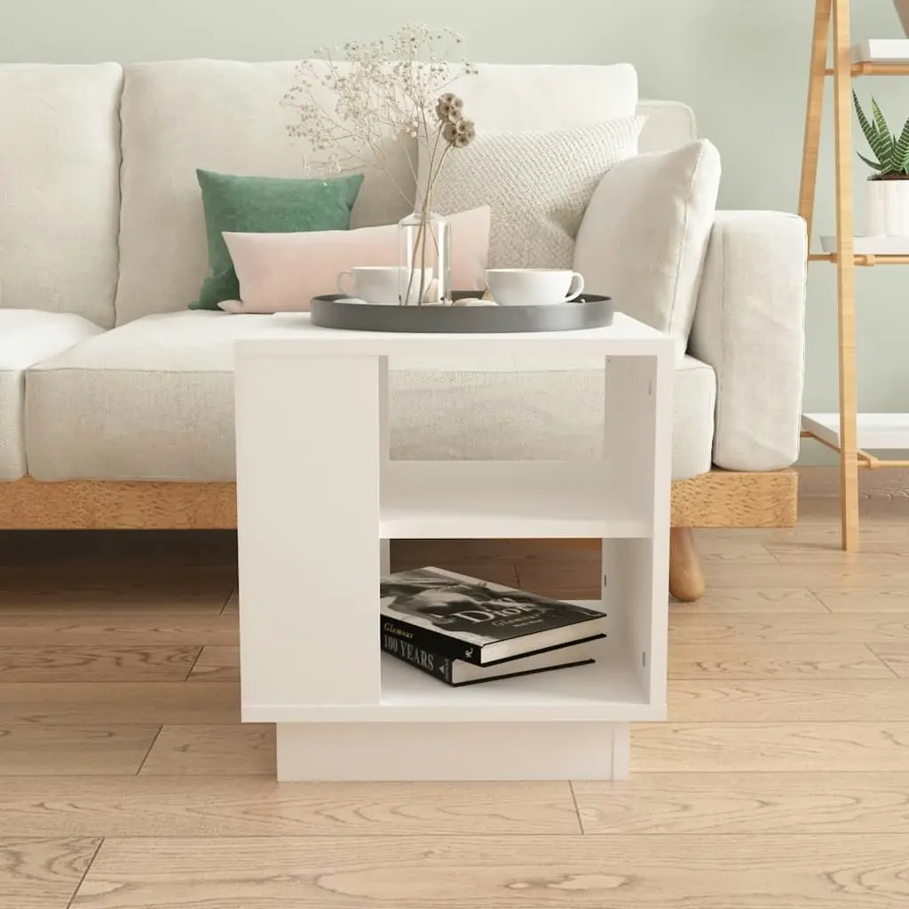 Coffee Table White 40x40x43 cm Engineered Wood 810298