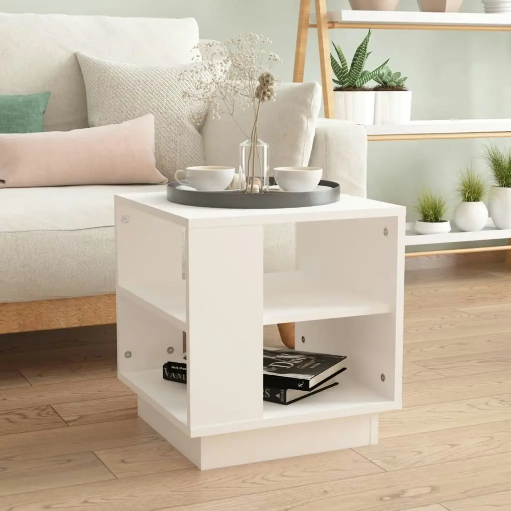 Coffee Table White 40x40x43 cm Engineered Wood 810298