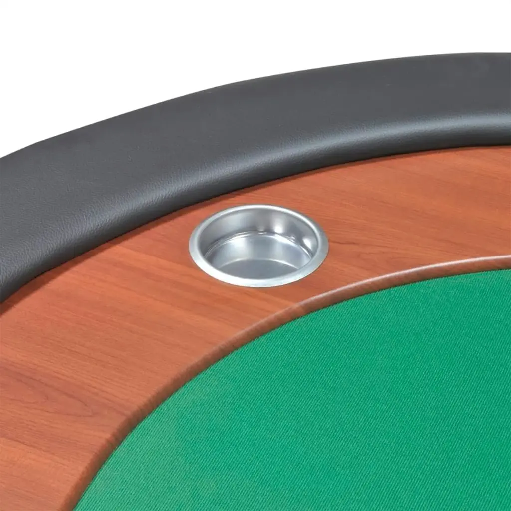 10-Player Poker Table with Dealer Area and Chip Tray Green 80133