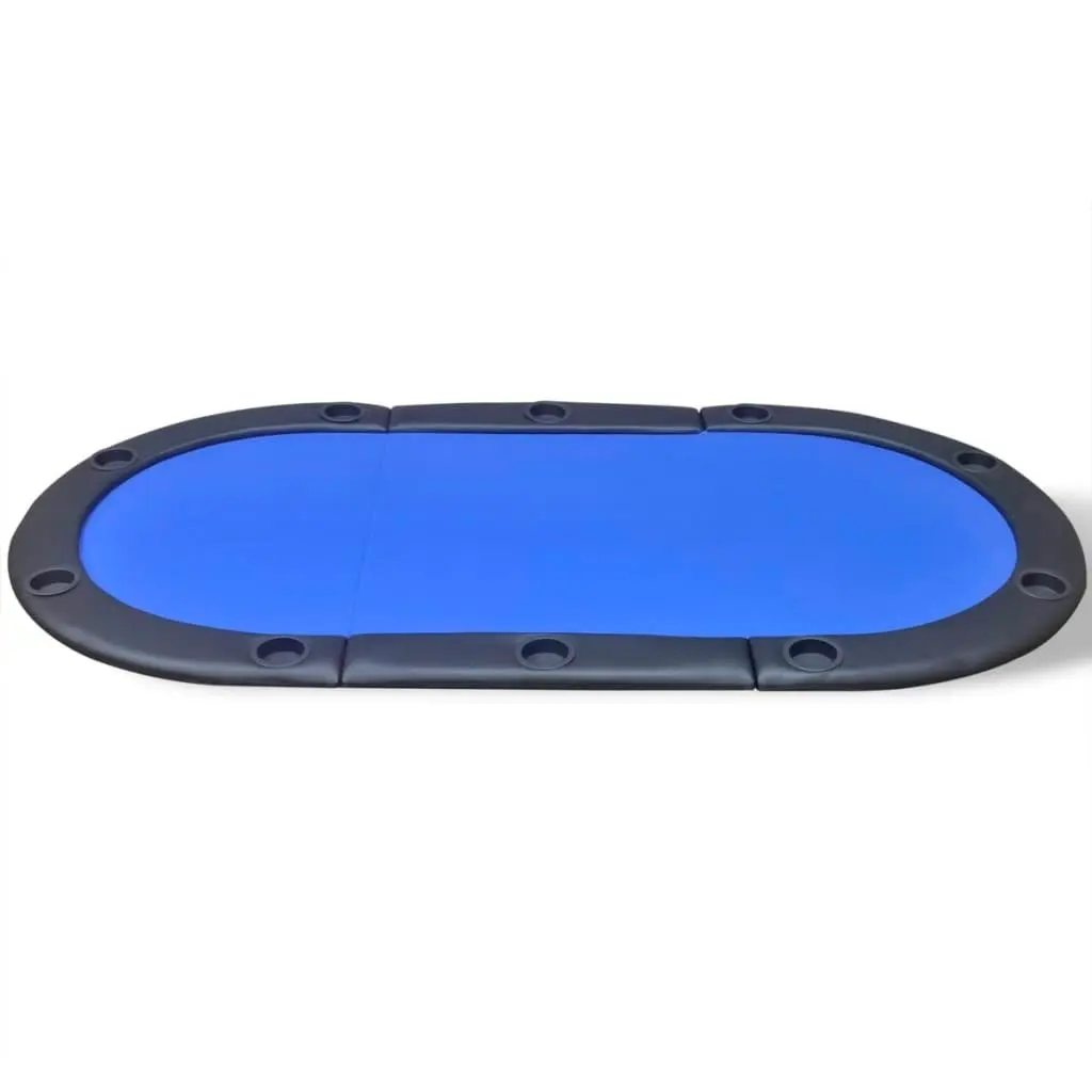 10-Player Foldable Poker Tabletop Blue 80136