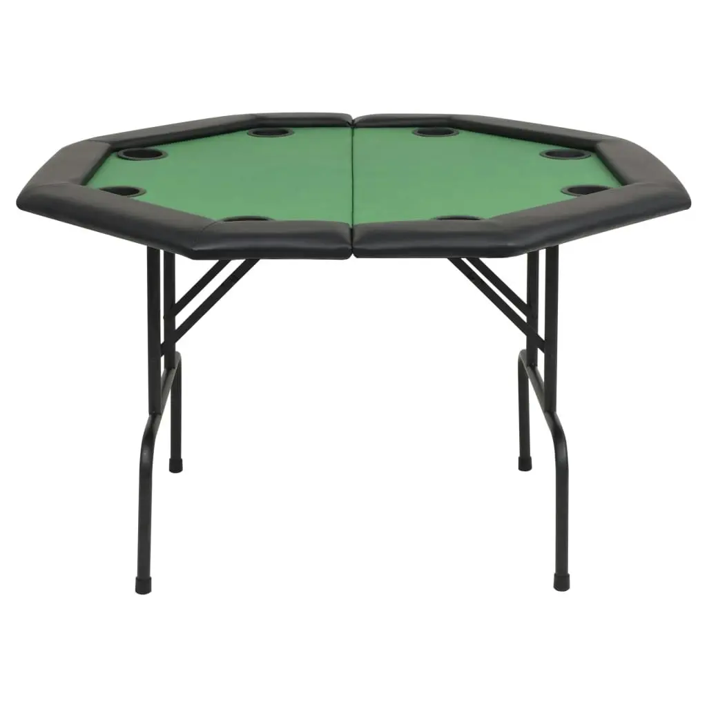 8-Player Folding Poker Table 2 Fold Octagonal Green 80211