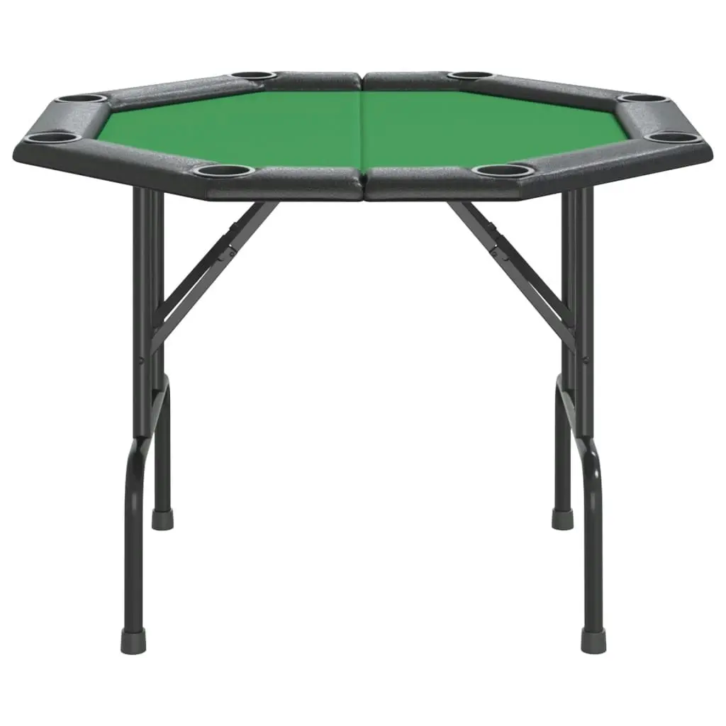 8-Player Folding Poker Table Green 108x108x75 cm 80404