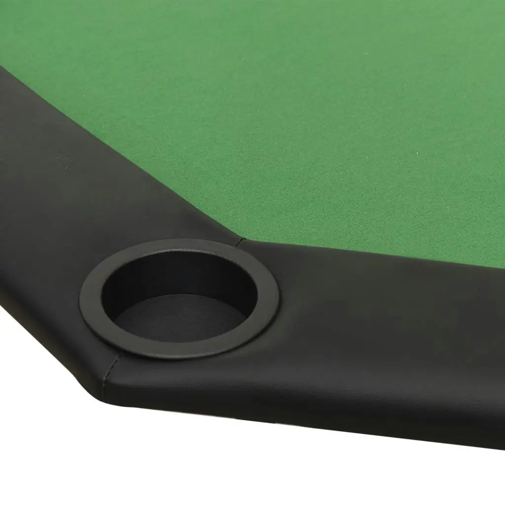 8-Player Folding Poker Table Green 108x108x75 cm 80404